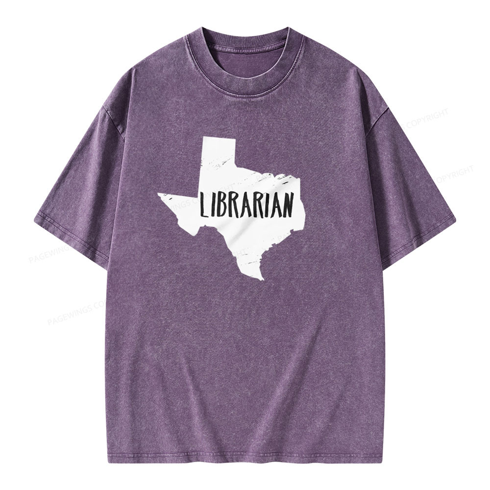 Pagewings Gift for Librarian  Unisex Washed T-shirt