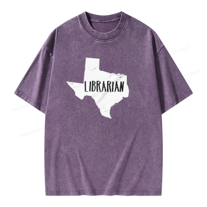 Pagewings Gift for Librarian  Unisex Washed T-shirt