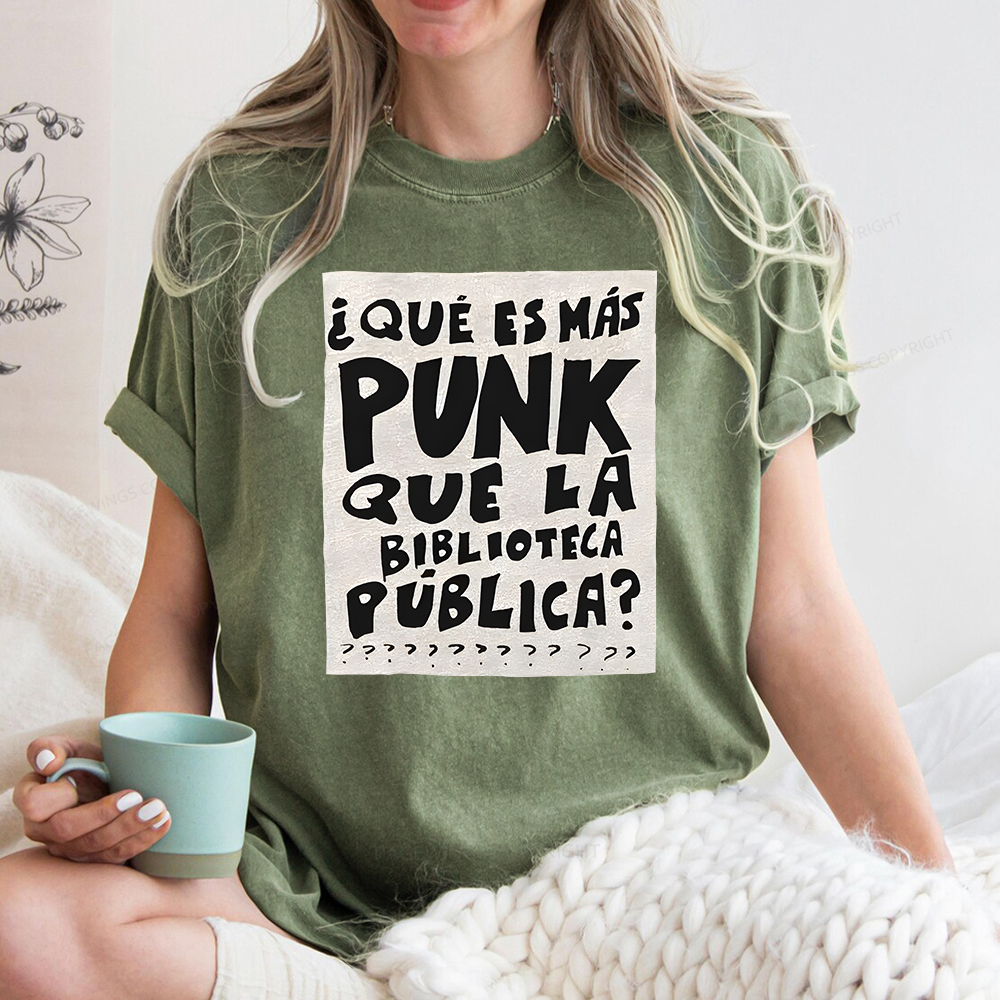 Pagewings What's More Punk Than The Public Library Unisex Washed T-shirt