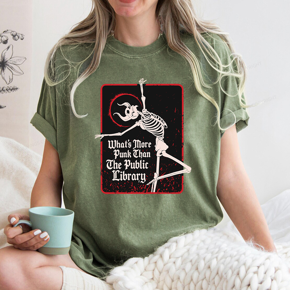 Pagewings What's More Punk Than The Public Library Unisex Washed T-shirt