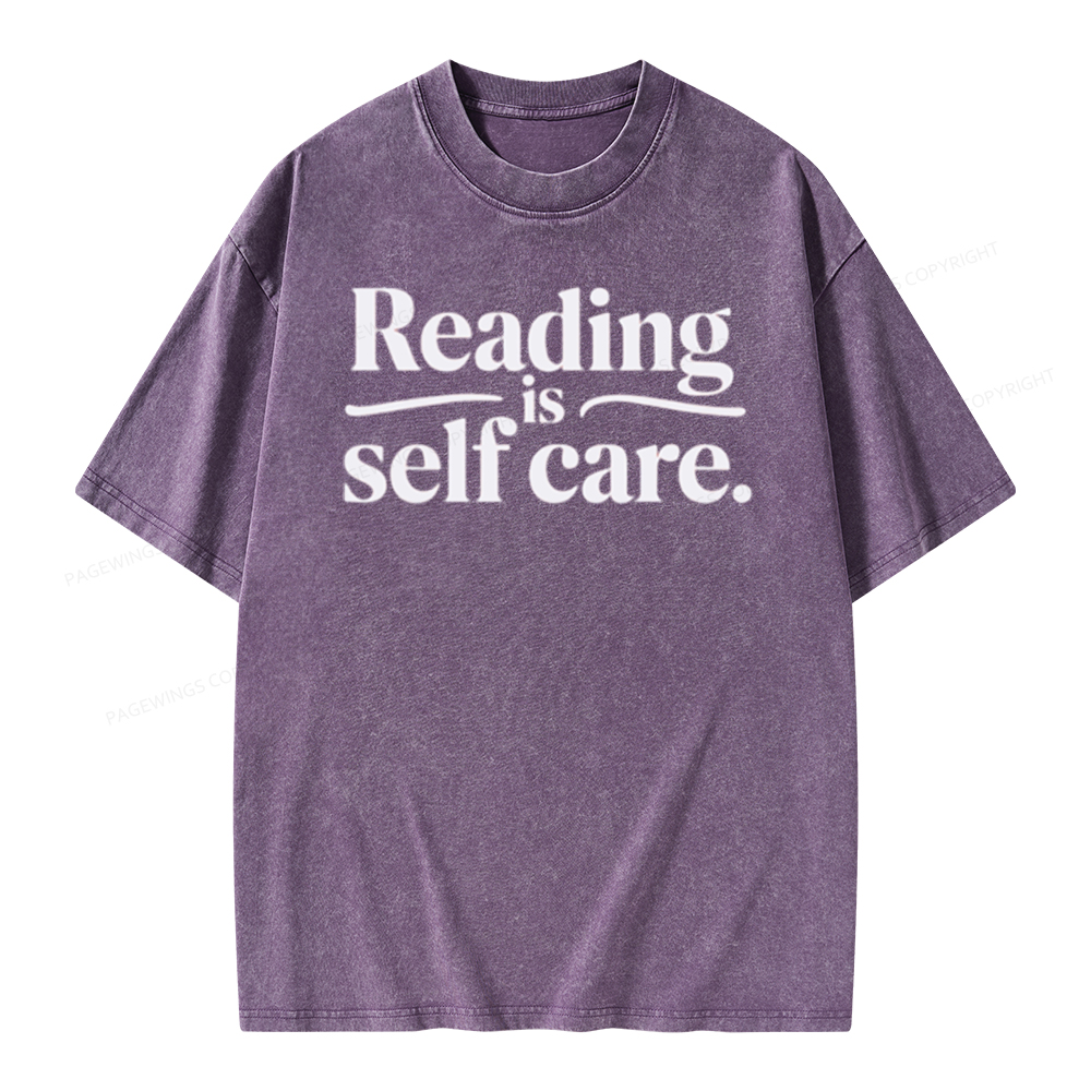 Pagewing Reading Self Care Unisex Tee Unisex Washed T-shirt