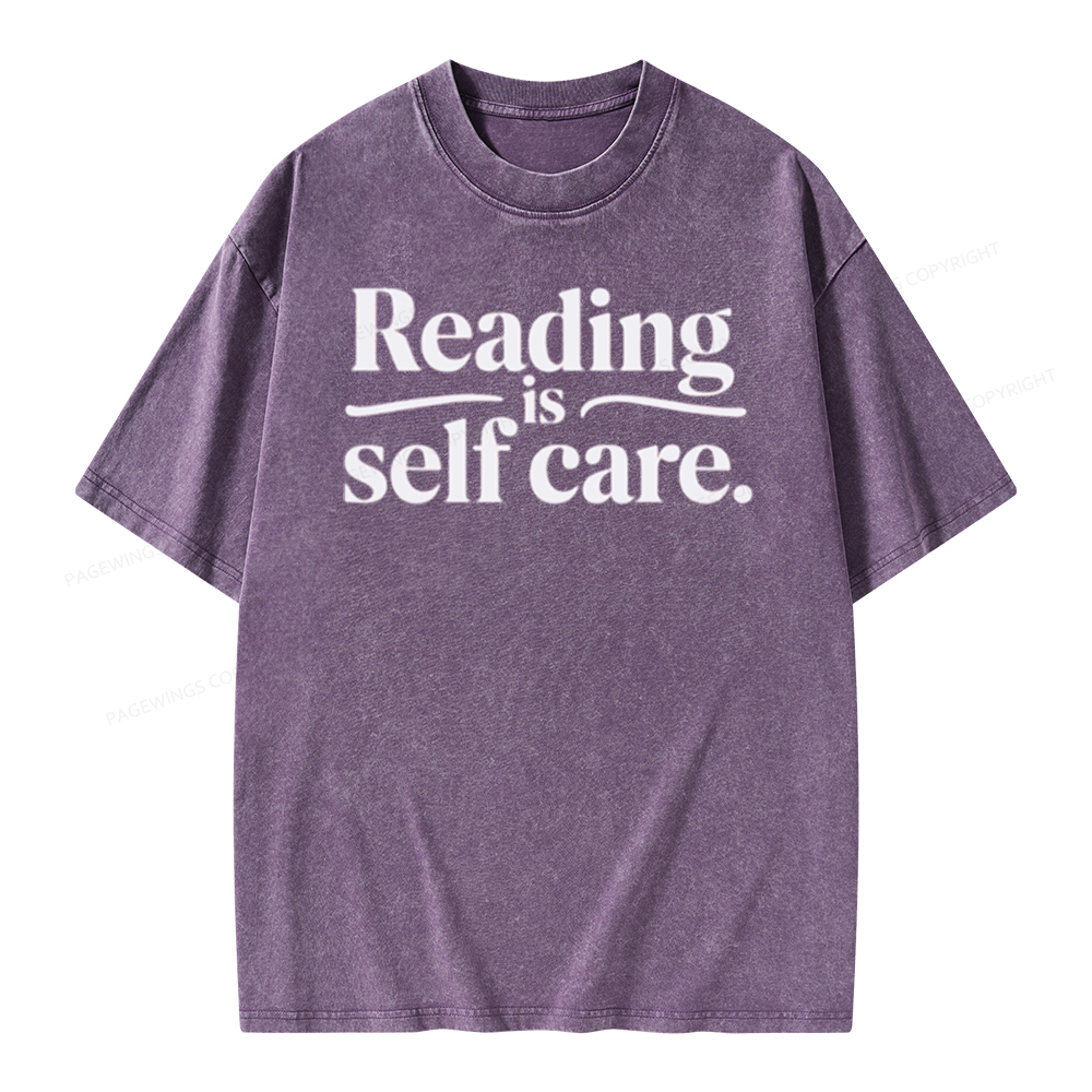 Pagewing Reading Self Care Unisex Tee Unisex Washed T-shirt