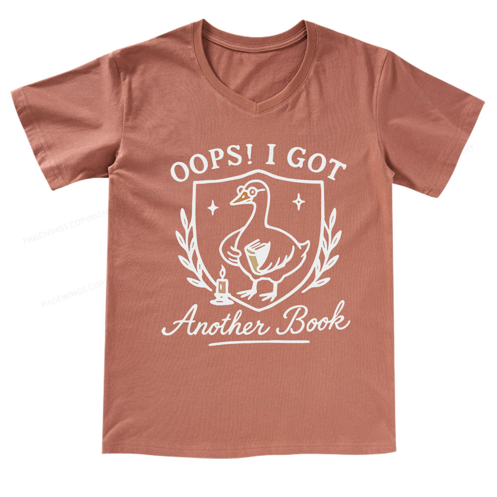Pagewings Oops I Got Another Book V-neck T-shirt