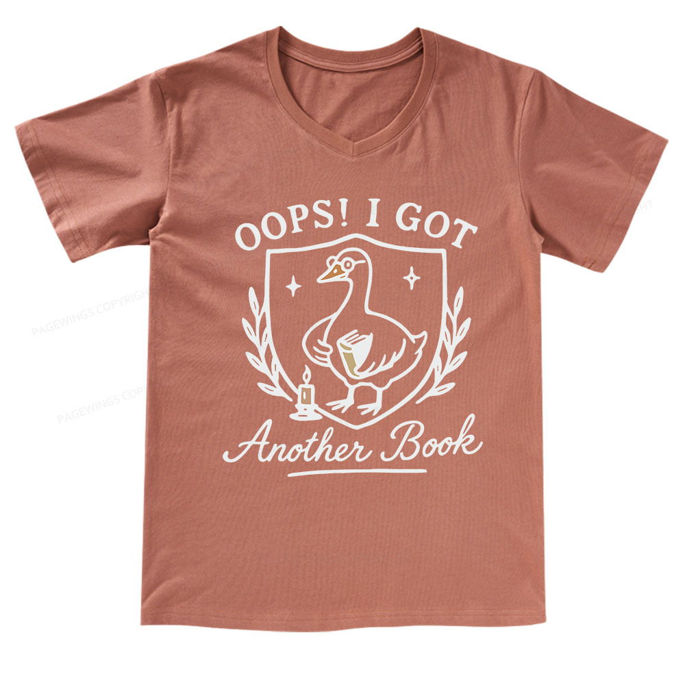 Pagewings Oops I Got Another Book V-neck T-shirt