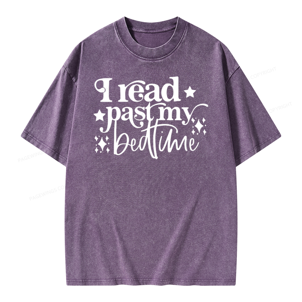 Pagewing I Read Past My Bedtime Unisex Tee Unisex Washed T-shirt