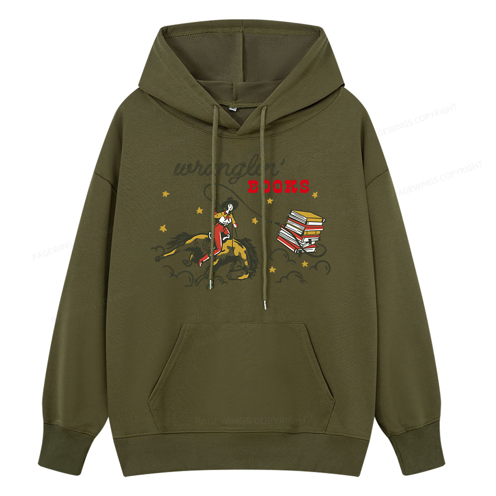 Pagewings Wranglin' Books Unisex Classic Hoodie