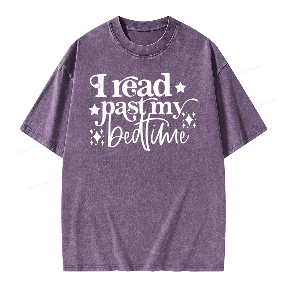 Pagewing I Read Past My Bedtime Unisex Tee Unisex Washed T-shirt