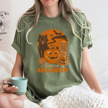 Pagewings Long Live Halloween Unisex Washed T-shirt