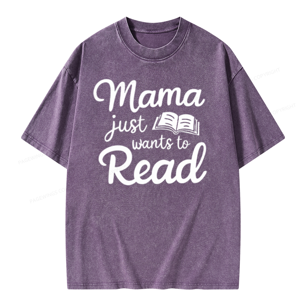 Pagewing Mama Wants Wo Read Unisex Tee Unisex Washed T-shirt