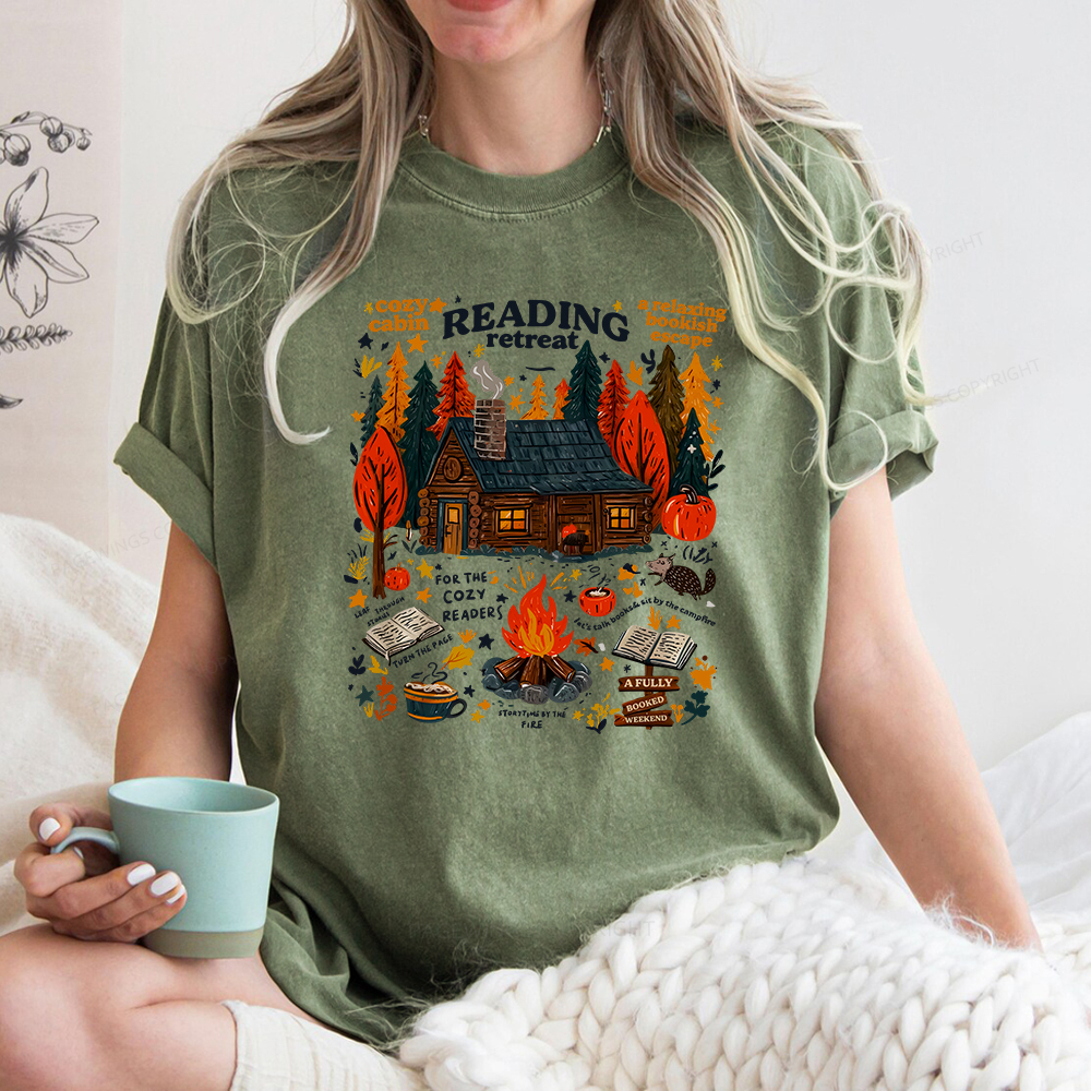 Pagewings Reading Retreat Unisex Washed T-shirt