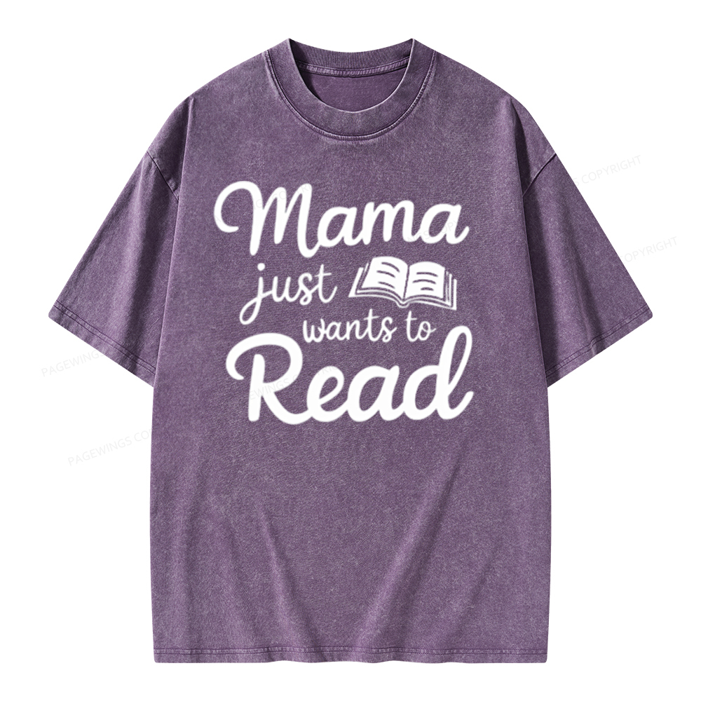 Pagewing Mama Wants Wo Read Unisex Tee Unisex Washed T-shirt