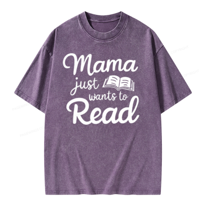 Pagewing Mama Wants Wo Read Unisex Tee Unisex Washed T-shirt