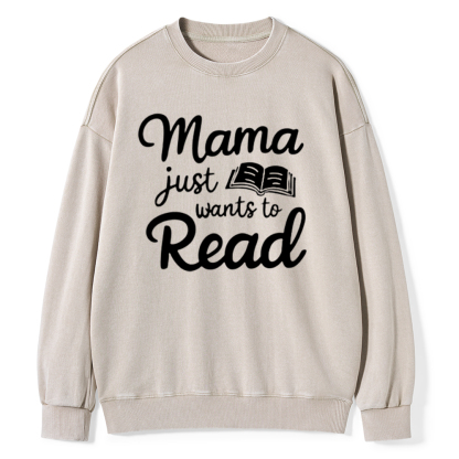 Pagewing Mama Wants Wo Read Unisex Tee Unisex Washed Sweatshirt