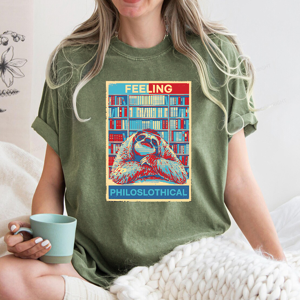Pagewings Feeling Philoslothical Unisex Washed T-shirt