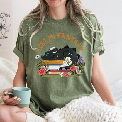 Pagewings Lost In Fantasy Unisex Washed T-shirt