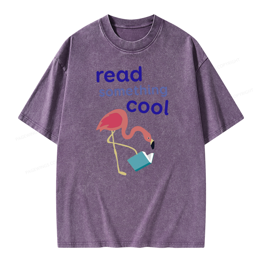 Pagewing Reading Something Cool Unisex Washed T-shirt