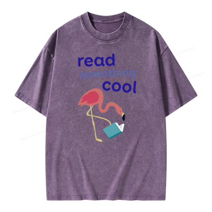 Pagewing Reading Something Cool Unisex Washed T-shirt
