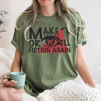 Pagewings Make Orwell Fiction Again Unisex Washed T-shirt
