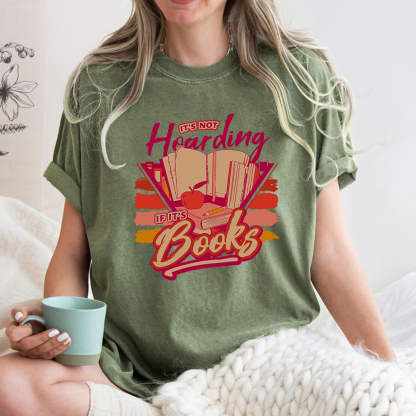 Pagewings It's Not Hoarding If It's Books Unisex Washed T-shirt