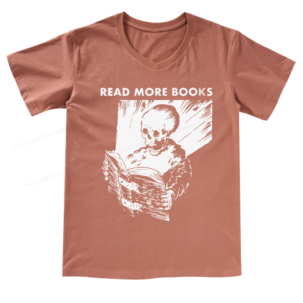 Pagewings Read More Books V-neck T-shirt