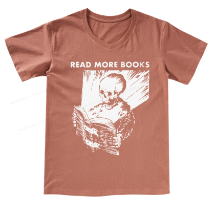 Pagewings Read More Books V-neck T-shirt