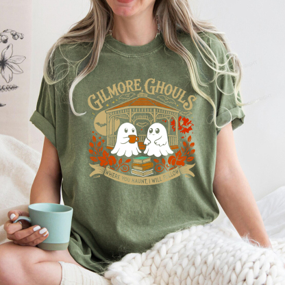 Pagewings Gilmore Ghouls Unisex Washed T-shirt