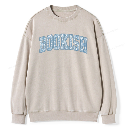 Pagewings Bookish Book Lover Unisex Washed Sweatshirt