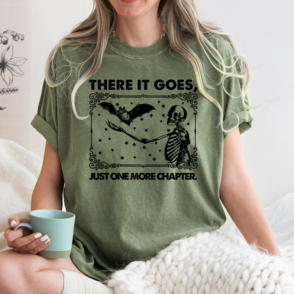 Pagewings There It Goes Just One More Chapter Unisex Washed T-shirt
