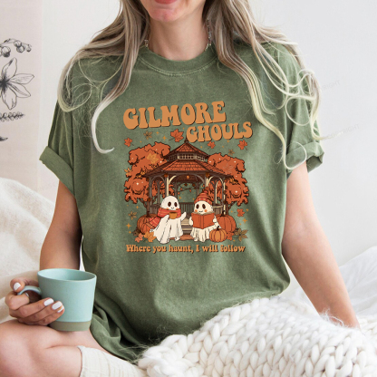 Pagewings Gilmore Ghouls Unisex Washed T-shirt