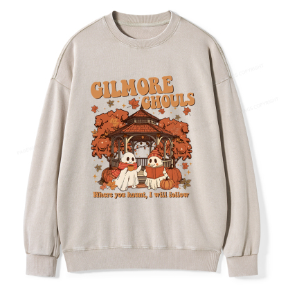 Pagewings Gilmore Ghouls Unisex Washed Sweatshirt