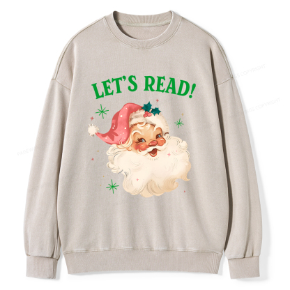 Pagewings Let’s Read Unisex Washed Sweatshirt