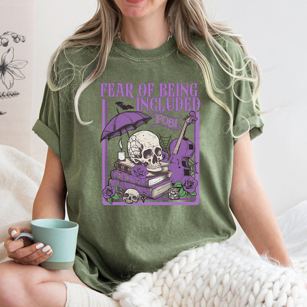 Pagewings Fear Of Being Included FOBI Unisex Washed T-shirt