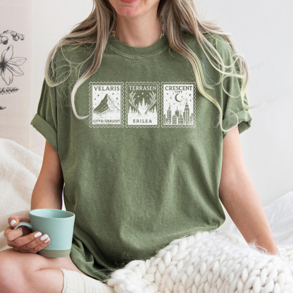 Pagewings Crescent Postcard  Unisex Washed T-shirt