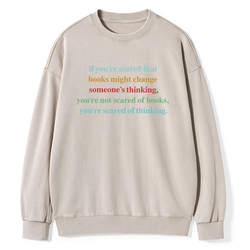 Pagewings Censorship Social Justice Shirt Booktrovert Unisex Washed Sweatshirt