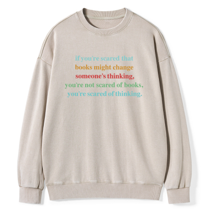 Pagewings Censorship Social Justice Shirt Booktrovert Unisex Washed Sweatshirt