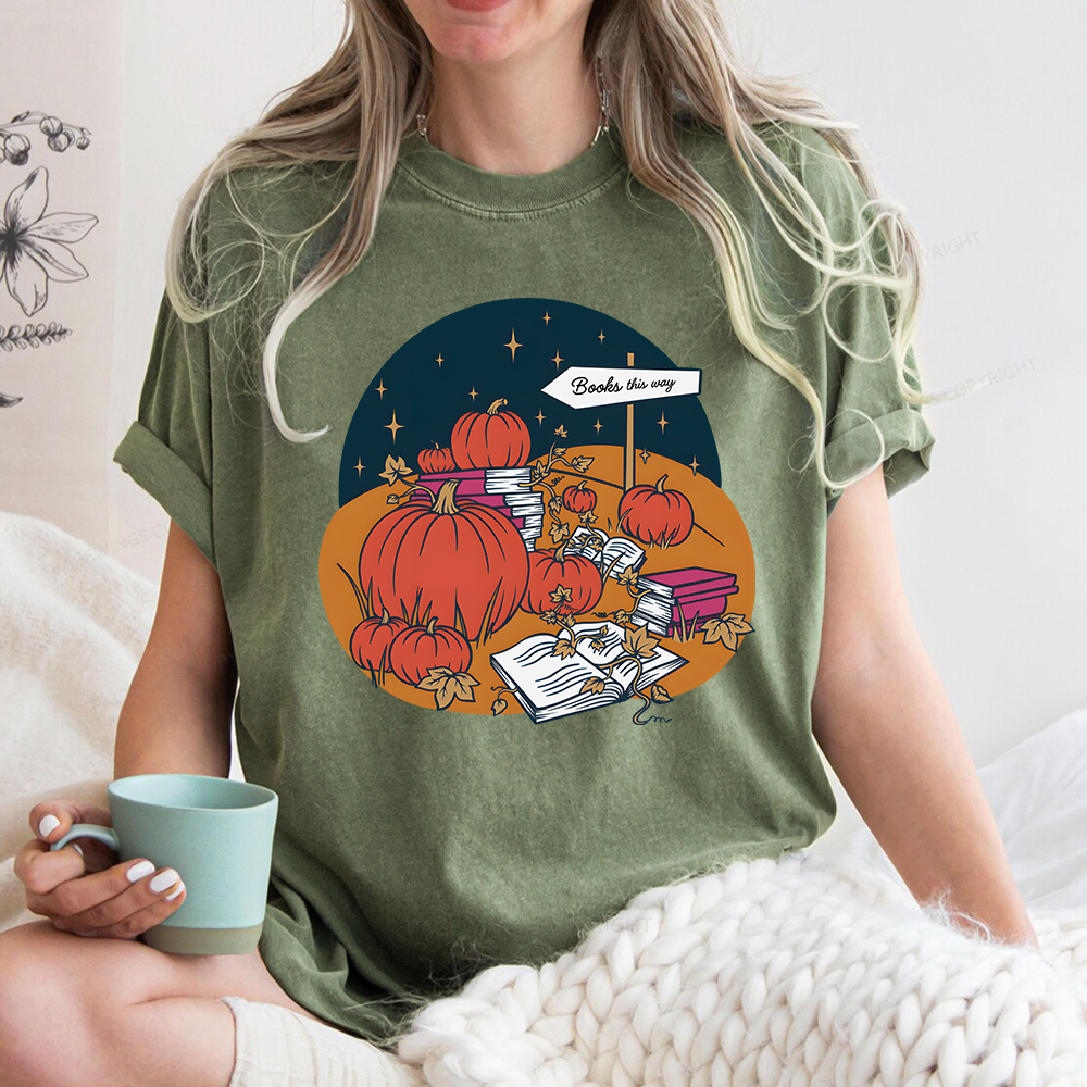 Pagewings Book Patch Unisex Washed T-shirt