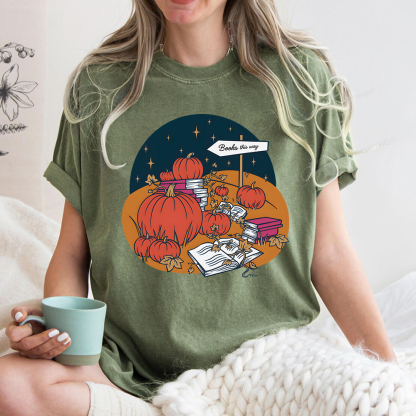 Pagewings Book Patch Unisex Washed T-shirt