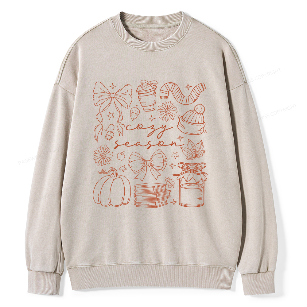 Pagewings Cozy Season Unisex Washed Sweatshirt