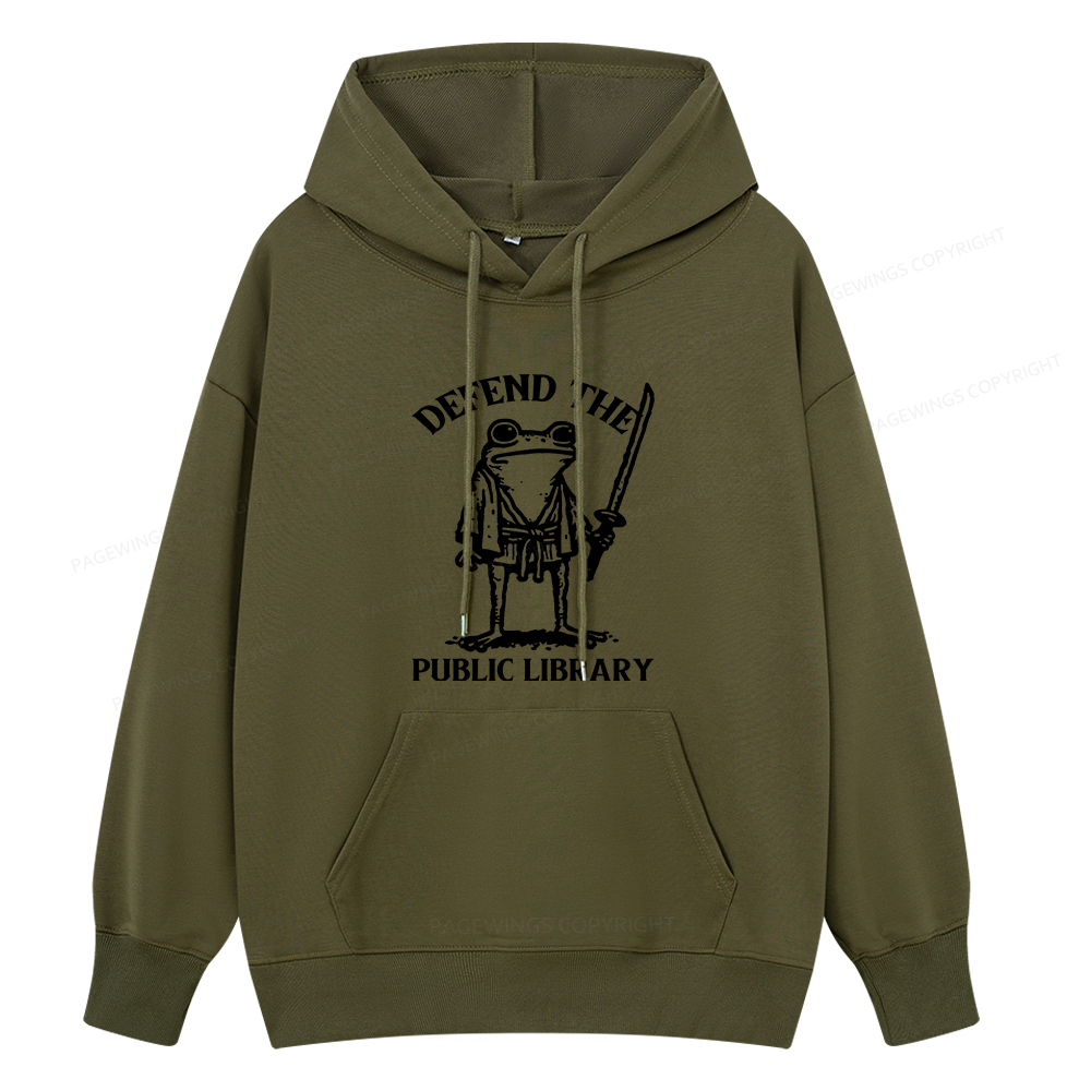 Pagewings Defend Your Public Library Unisex Classic Hoodie
