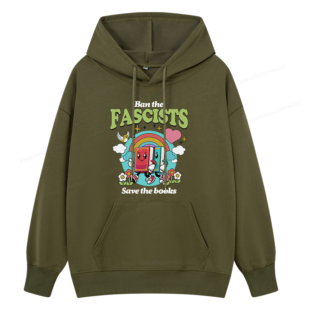 Pagewings Ban the Fascists Save the Books Unisex Classic Hoodie
