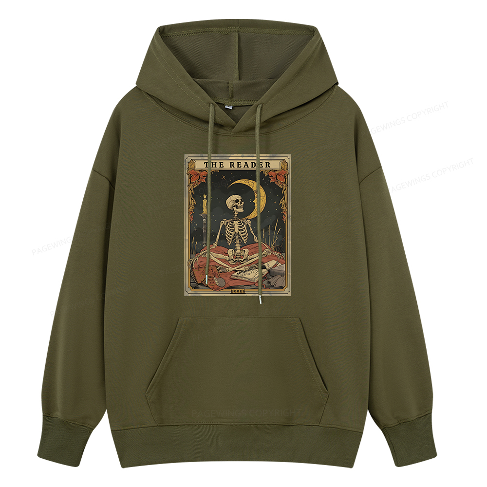 Pagewings The Reader Tarot Card Unisex Classic Hoodie
