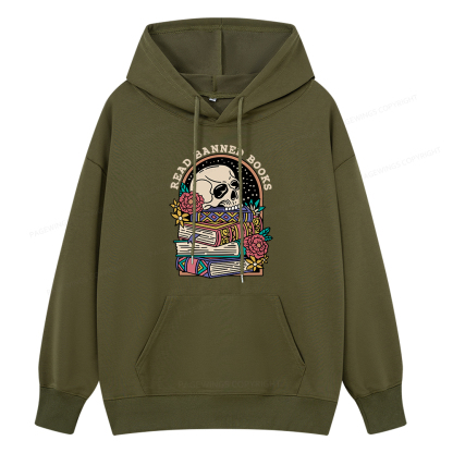Pagewings Read Banned Book Floral Unisex Classic Hoodie