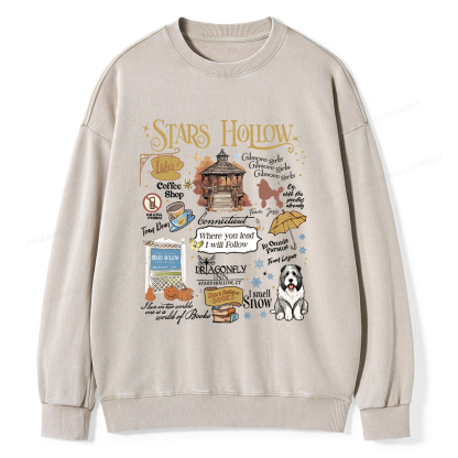 Pagewings Stars Hollow Unisex Washed Sweatshirt