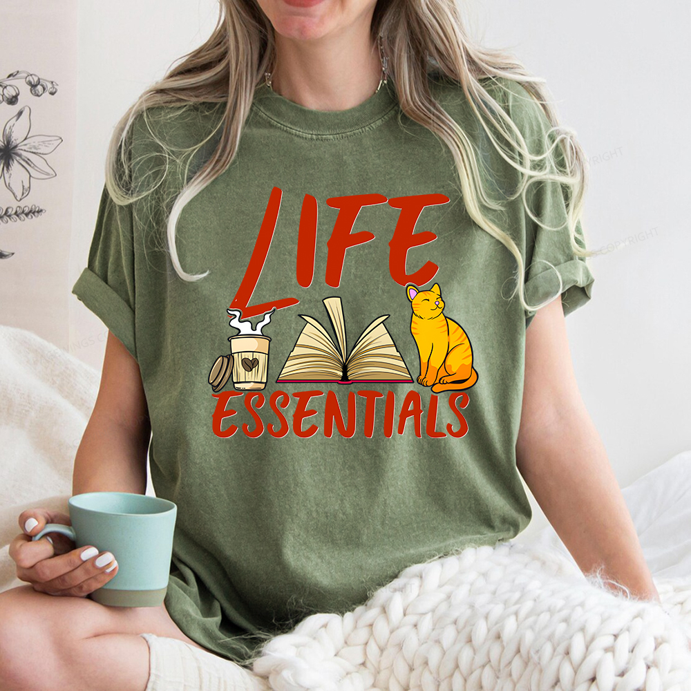 Pagewings Life Essentials Unisex Washed T-shirt