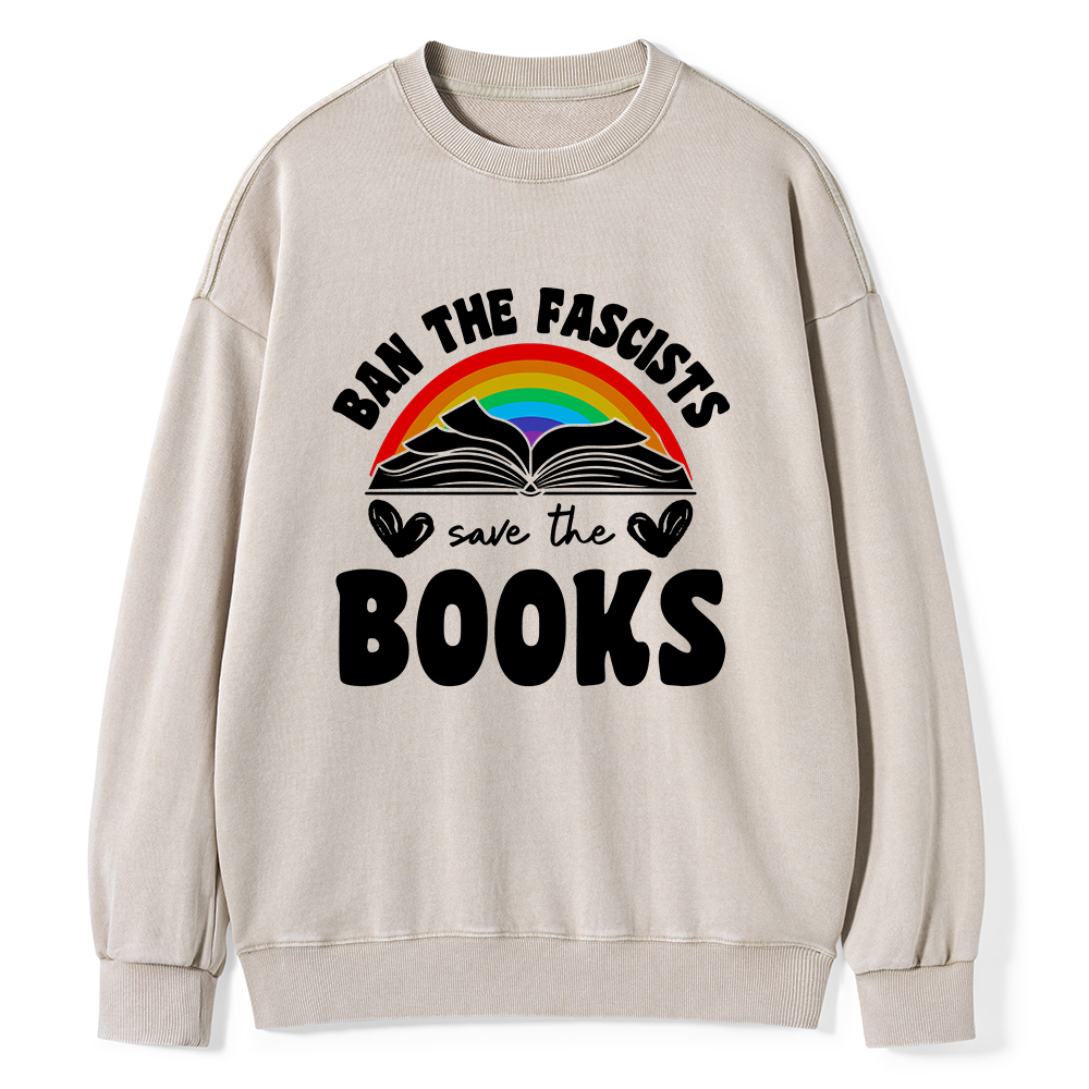 Pagewings Banned Books T-Shirt Unisex Washed Sweatshirt