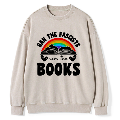 Pagewings Banned Books T-Shirt Unisex Washed Sweatshirt