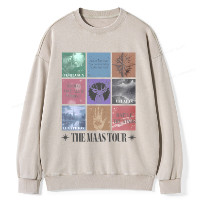 Pagewings The Maas Tour  Unisex Washed Sweatshirt