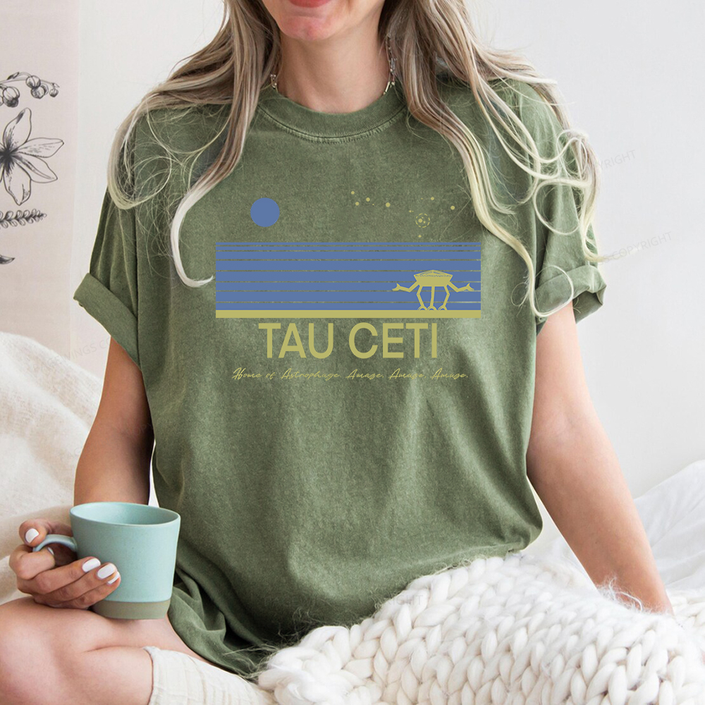 Pagewings Tau Ceti Unisex Washed T-shirt