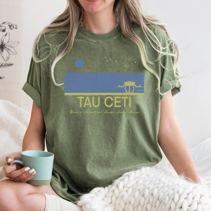 Pagewings Tau Ceti Unisex Washed T-shirt