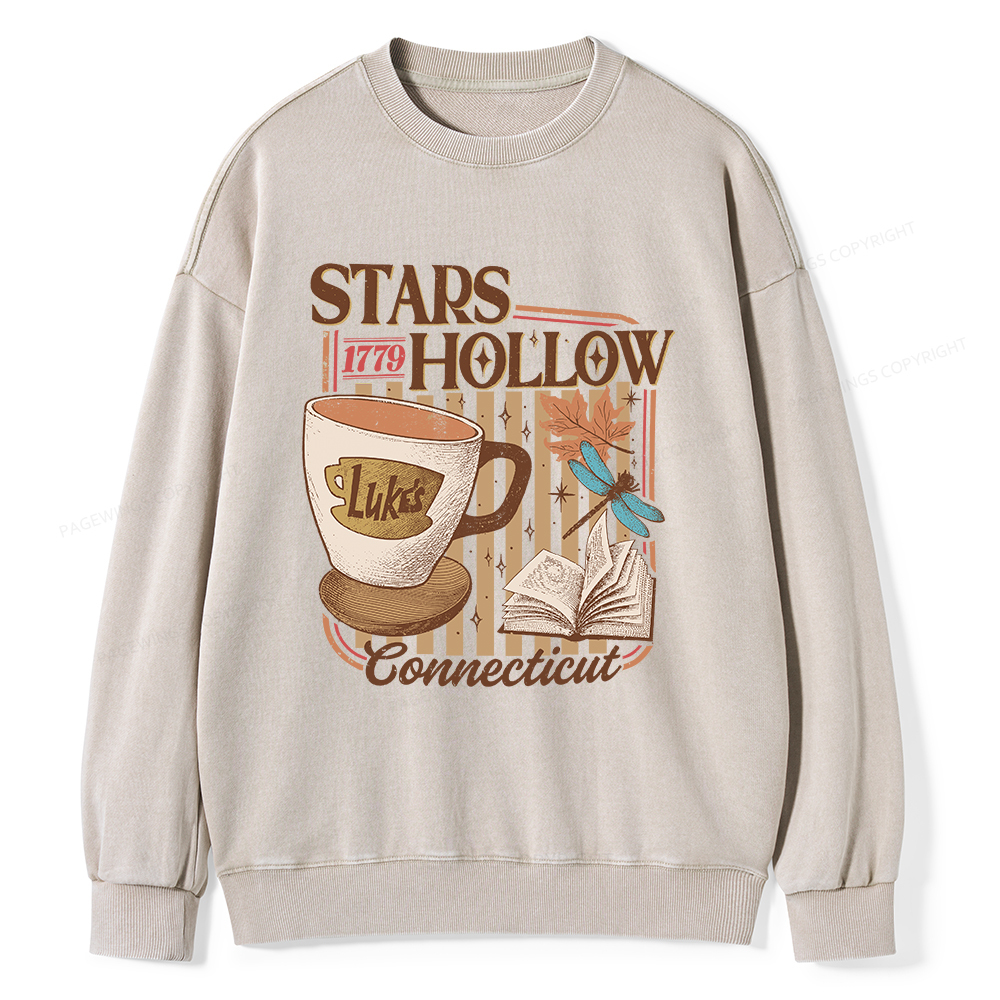 Pagewings Stars Hollow Unisex Washed Sweatshirt